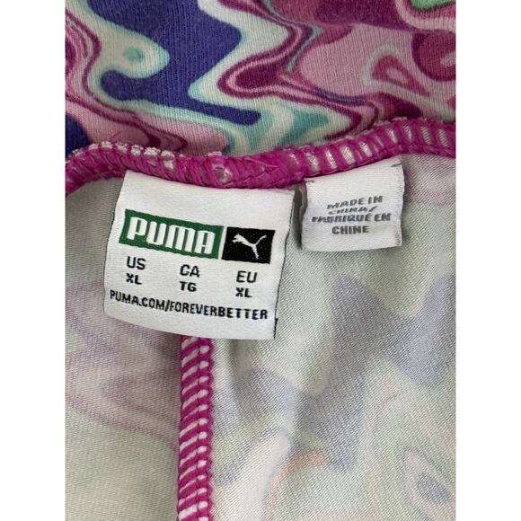 Puma Womens XL Hypnotize Biker Tight Short Yoga Colorful Vivid Artsy Retro Comfy - Picture 4 of 7